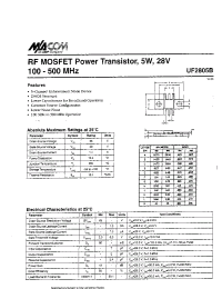 Datasheet UF2805B производства M/A-COM