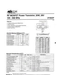 Datasheet UF282OP производства M/A-COM