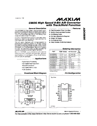 Datasheet ADC0820CCM manufacturer MAXIM