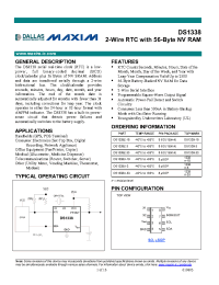 Datasheet DS1338-33 manufacturer MAXIM