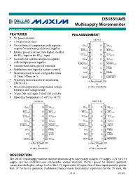 Datasheet DS1831AS manufacturer MAXIM