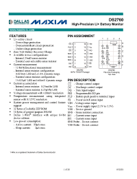 Datasheet DS2760AE-025 производства MAXIM