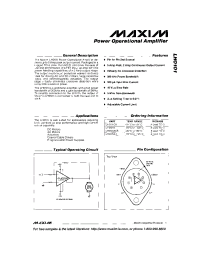 Datasheet LH0101ACK производства MAXIM