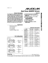 Datasheet MAX626MJA manufacturer MAXIM