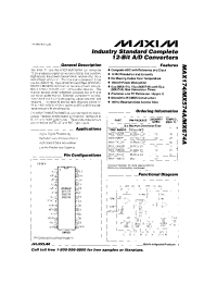Datasheet MX574ATQ manufacturer MAXIM