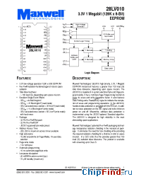 Datasheet 28LV010RPDI20 производства Maxwell