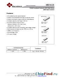 Datasheet MBI5028 производства Macroblock
