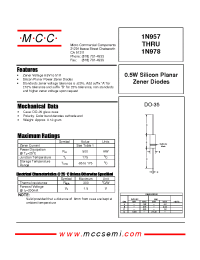 Datasheet 1N961 производства MCC