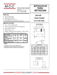 Datasheet BZT52C10S manufacturer MCC