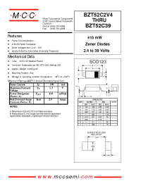 Datasheet BZT52C9V1 manufacturer MCC