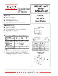 Datasheet BZX84C15W manufacturer MCC
