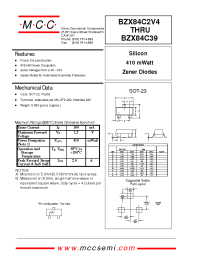 Datasheet BZX84C20 manufacturer MCC