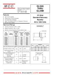 Datasheet GL34A производства MCC