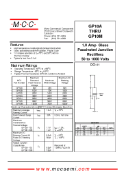 Datasheet GP10J производства MCC