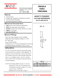 Datasheet P6KE10 manufacturer MCC