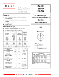 Datasheet RA252 производства MCC
