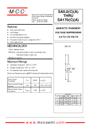 Datasheet SA8.5 производства MCC