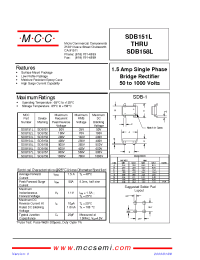 Datasheet SDB153L manufacturer MCC