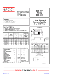 Datasheet SOD4006 manufacturer MCC