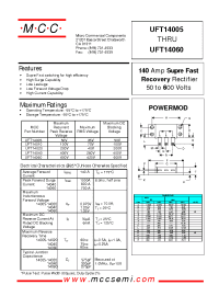 Datasheet UFT14040 производства MCC