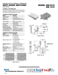 Datasheet SW-1218 manufacturer MCE KDI