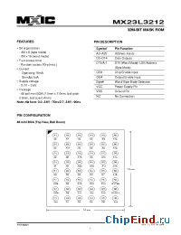 Datasheet 23L3212-12 производства Macronix