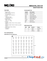 Datasheet 23L3214-10 производства Macronix