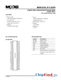 Datasheet 23L51220-90 manufacturer Macronix