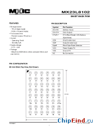 Datasheet 23L8102-90 manufacturer Macronix