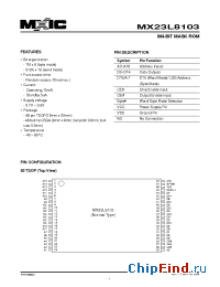 Datasheet 23L8103-90 manufacturer Macronix