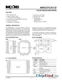 Datasheet 27C512-90 manufacturer Macronix