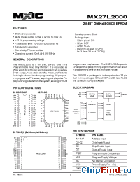 Datasheet 27L2000-25 производства Macronix