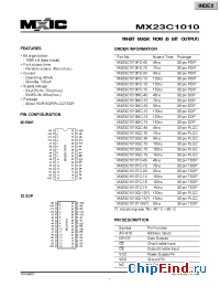 Datasheet MX23C1010MC-70 manufacturer Macronix