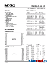 Datasheet MX23C1610PC-15 manufacturer Macronix