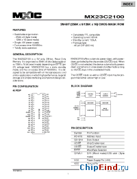 Datasheet MX23C2100 manufacturer Macronix