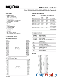 Datasheet MX23C3211MC-12 manufacturer Macronix