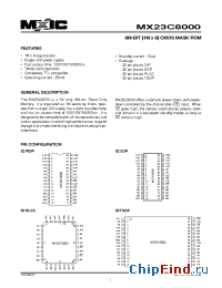Datasheet MX23C8000QC-10 manufacturer Macronix