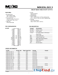 Datasheet MX23L3211MC-70 manufacturer Macronix
