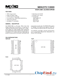 Datasheet MX27C1000PC-15 manufacturer Macronix