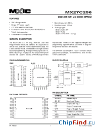 Datasheet MX27C256-45 manufacturer Macronix