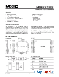 Datasheet MX27C4000-10 manufacturer Macronix