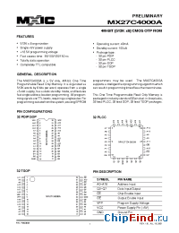 Datasheet MX27C4000AQC-10 производства Macronix