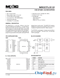 Datasheet MX27L512TI-25 производства Macronix