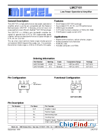 Datasheet LMC7101A производства Micrel