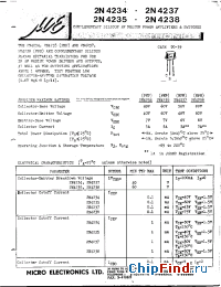 Datasheet 2N4235 производства Micro Electronics