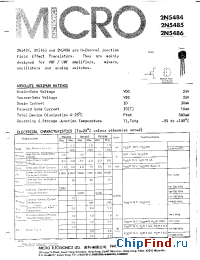 Datasheet 2N5486 производства Micro Electronics