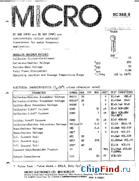 Datasheet BC368 производства Micro Electronics