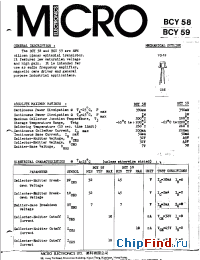 Datasheet BCY59 производства Micro Electronics