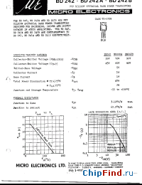 Datasheet BD242A производства Micro Electronics