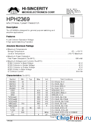 Datasheet HPH2369 производства Micro Electronics
